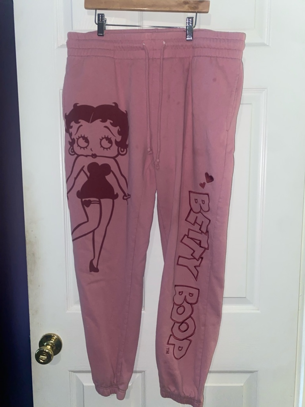 Betty Boop Rose Teenager Sweatpant Joggers with Graphic